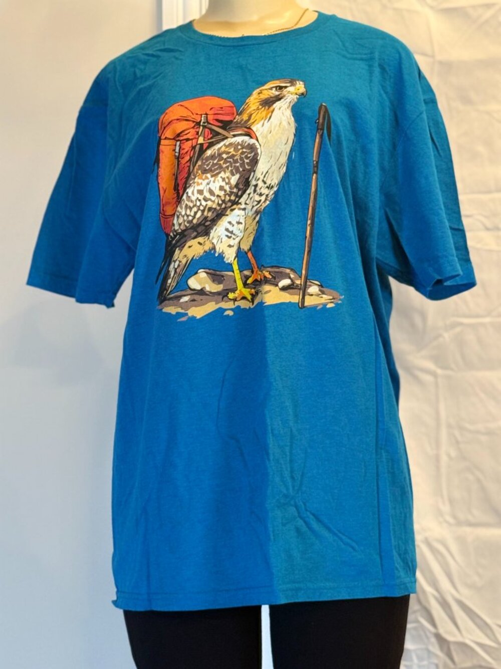 Trailkeeper's Blue Hawk Tshirt Women's L